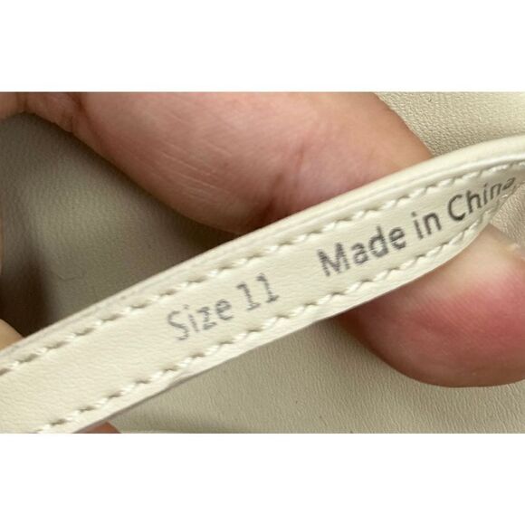 Dolce Vita Sandals‎ Ladies Size 11 Gemini Cream Square Toe Strappy Wedge Heel - Picture 6 of 8